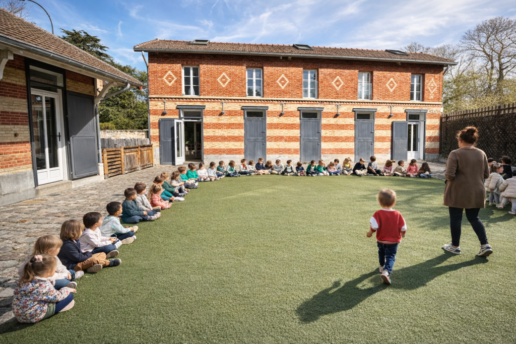 École Montessori bilingue maternelle Saint-Germain-en-Laye extérieur
